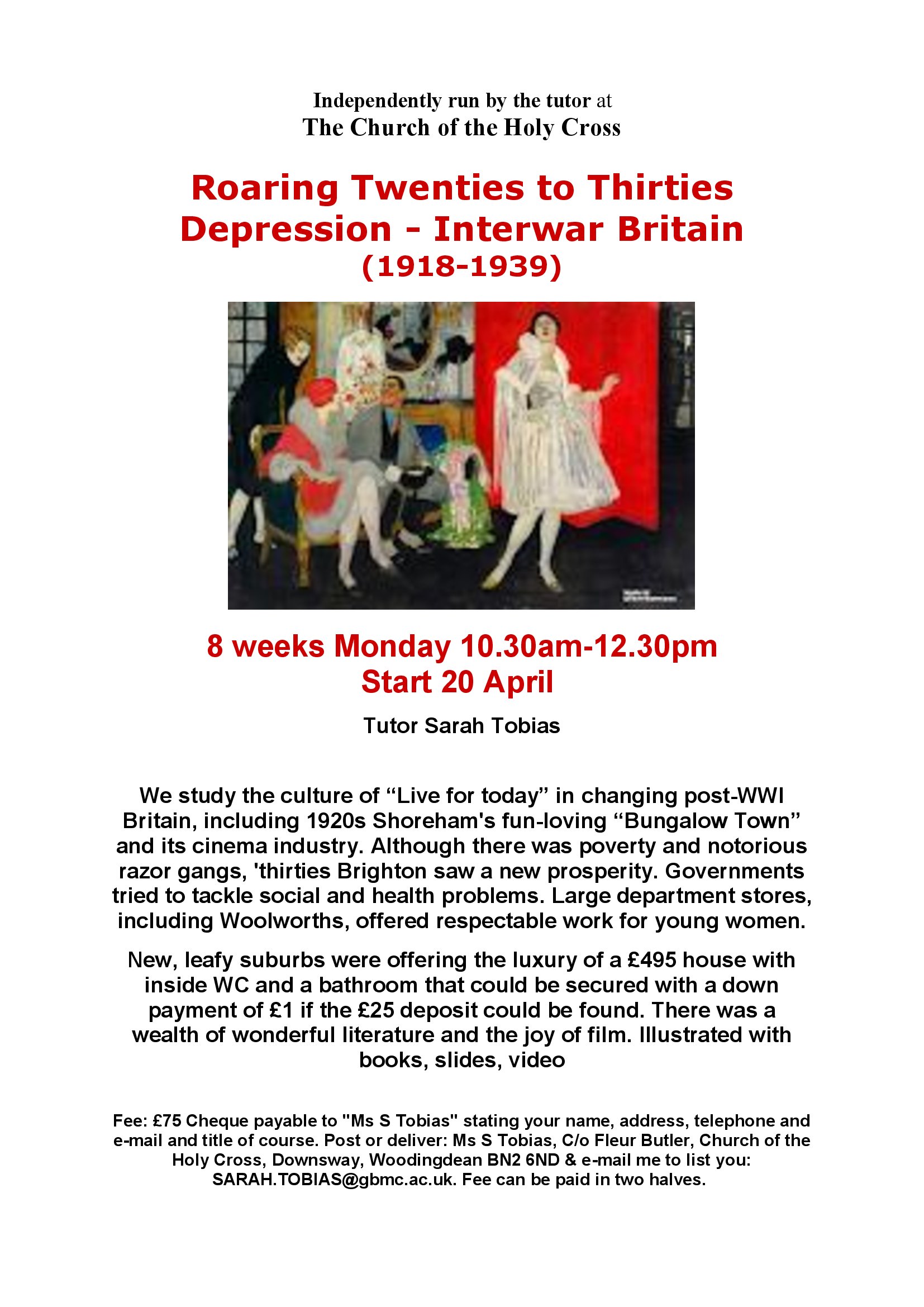 Modern History - Roaring Twenties to Thirties Depression - Interwar Britain (1918-1939)