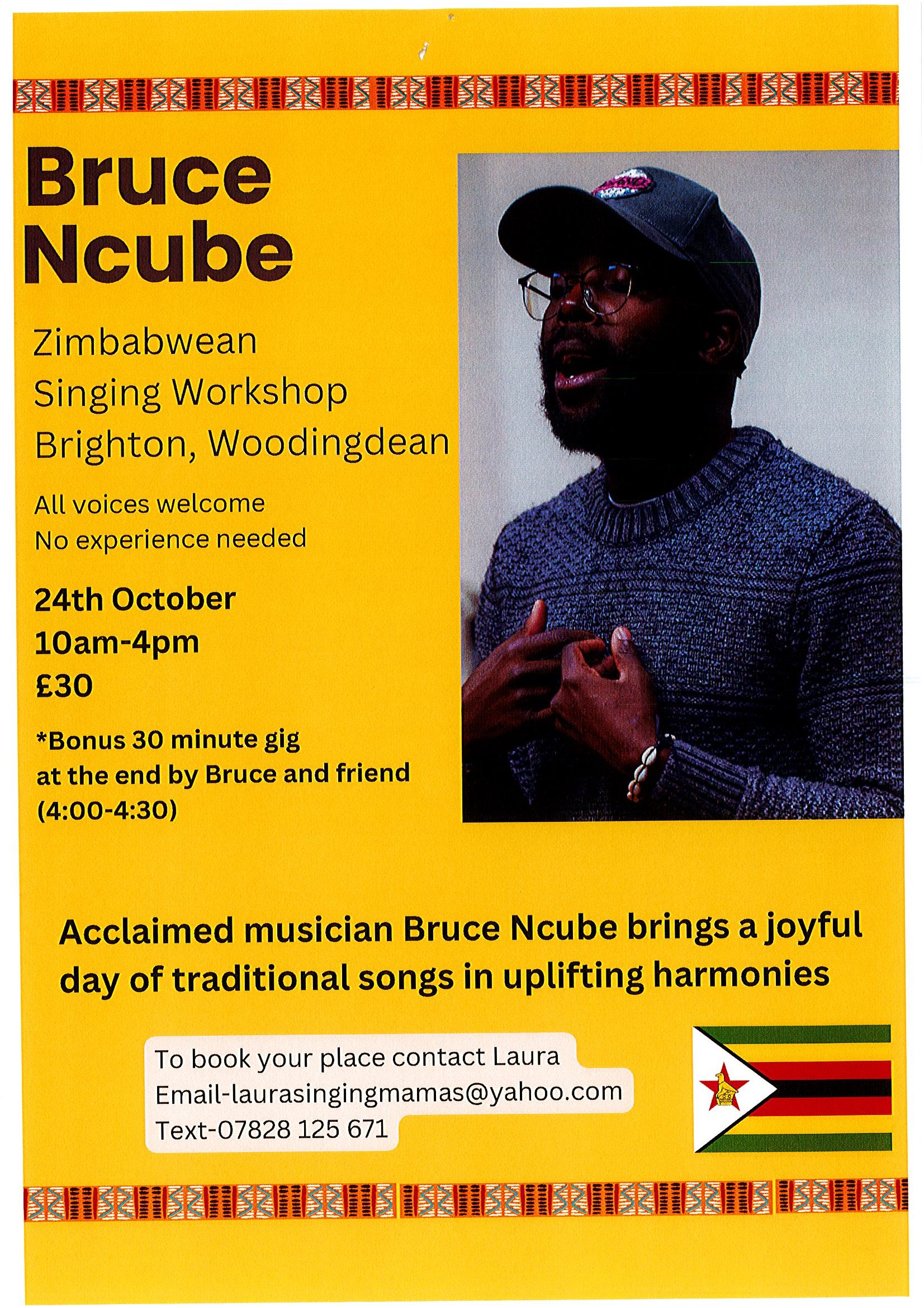 Bruce Ncube Zimbabwean Singing Workshop